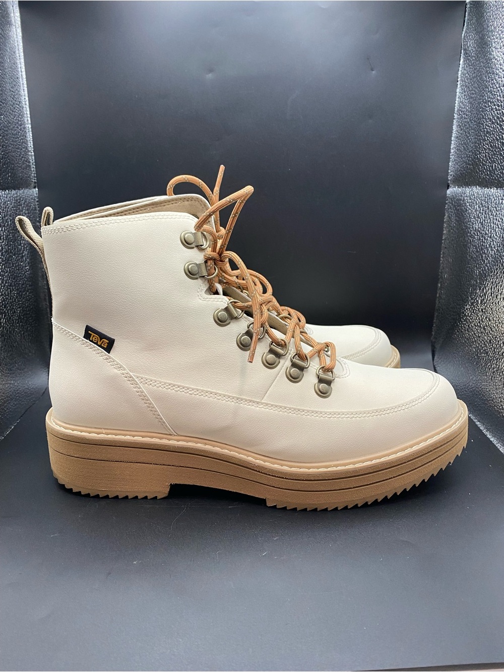 Teva Ivory 1 Platform Midform Leather Booties 1123510 Women’s Size 11 Boots - Picture 2 of 10
